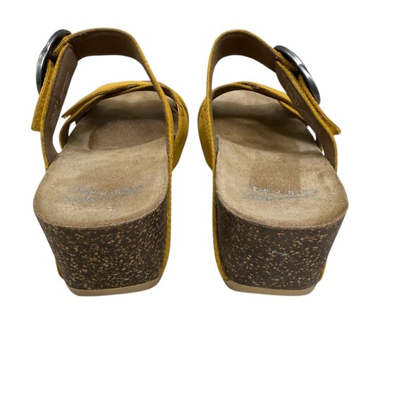 Dansko Susie Mango Milled Nubuck Wedge Women's Sandal Size 37 / 7 - Picture 4 of 9